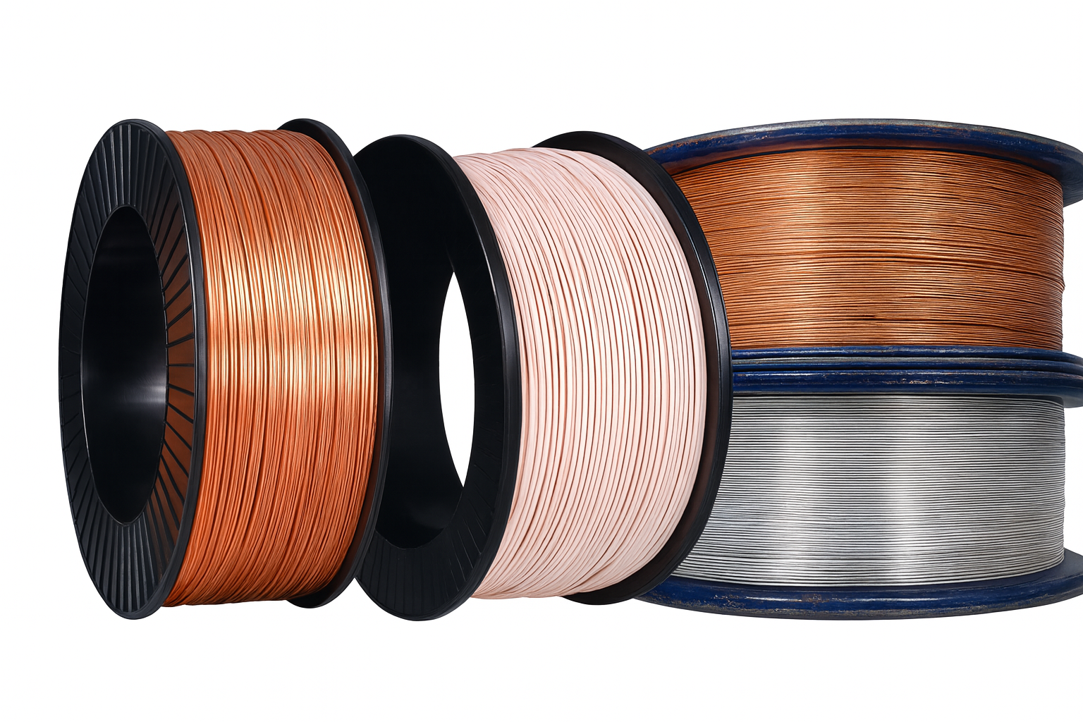 سیم با روکش EN+PP که شامل یک روکش لاک و یک لایه روکش PP